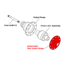 RALLIART SUPER TRACTION FRONT LSD OUTPUT FLANGE - RA980736S4