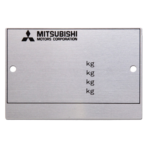 MITSUBISHI CHASSIS / VIN NUMBER PLATE