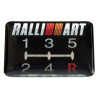 RALLIART SHIFT KNOB EPOXY STICKER