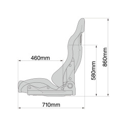 RALLIART SPORTS RECLINING BUCKET SEAT, CARBON