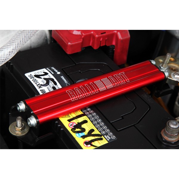 ALUMINIUM BATTERY TIE DOWN, RED