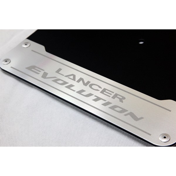 MITSUBISHI MUD FLAP, LANCER EVOLUTION X, BLACK & ALUMINUM