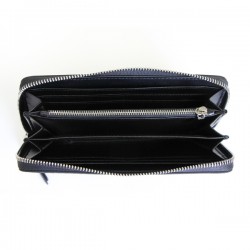 CARBON STYLE LEATHER LONG WALLET, FASTENER TYPE
